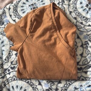 Brown V-Neck T-Shirt